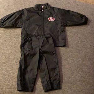 SF Niner 2 piece wind breaker jacket and pants for 12 months- like new!
